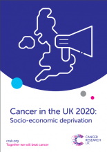 Cancer in the UK 2020: Socio-economic deprivation